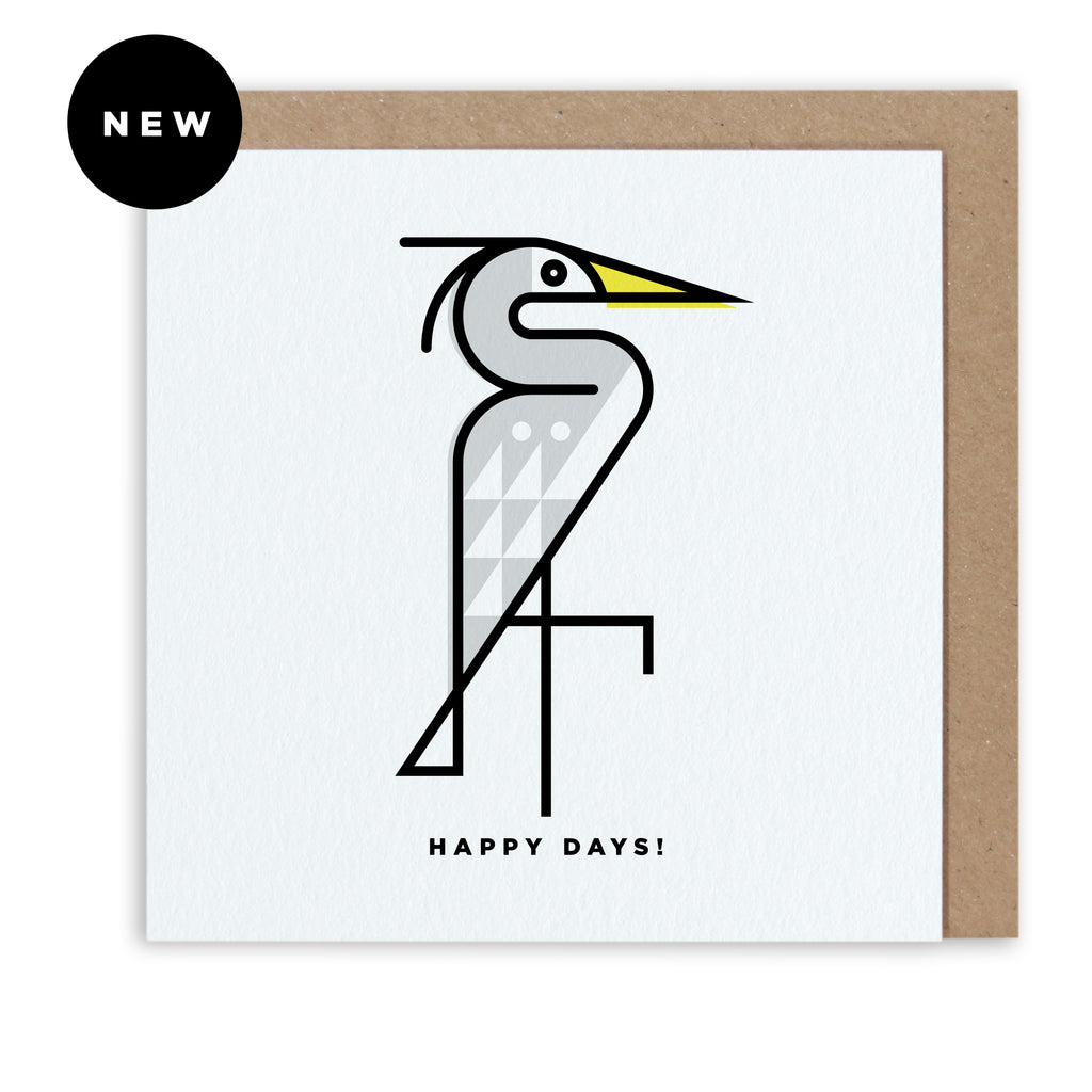 Bert & Buoy Greeting Card Happy Heron Days