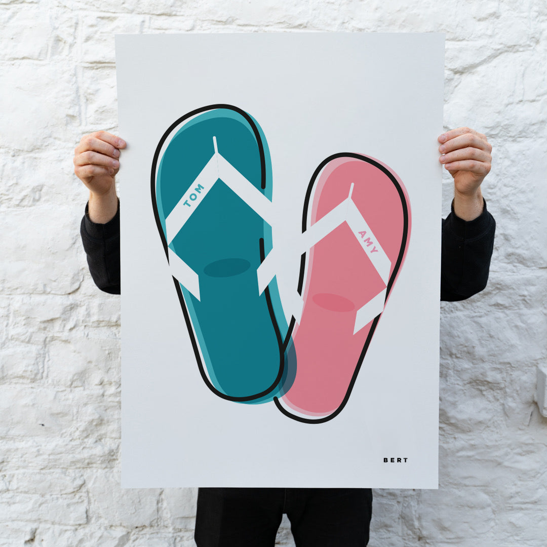 FLIP FLOPS | SPECIAL EDITION WALL ART *PERSONALISATION AVAILABLE*