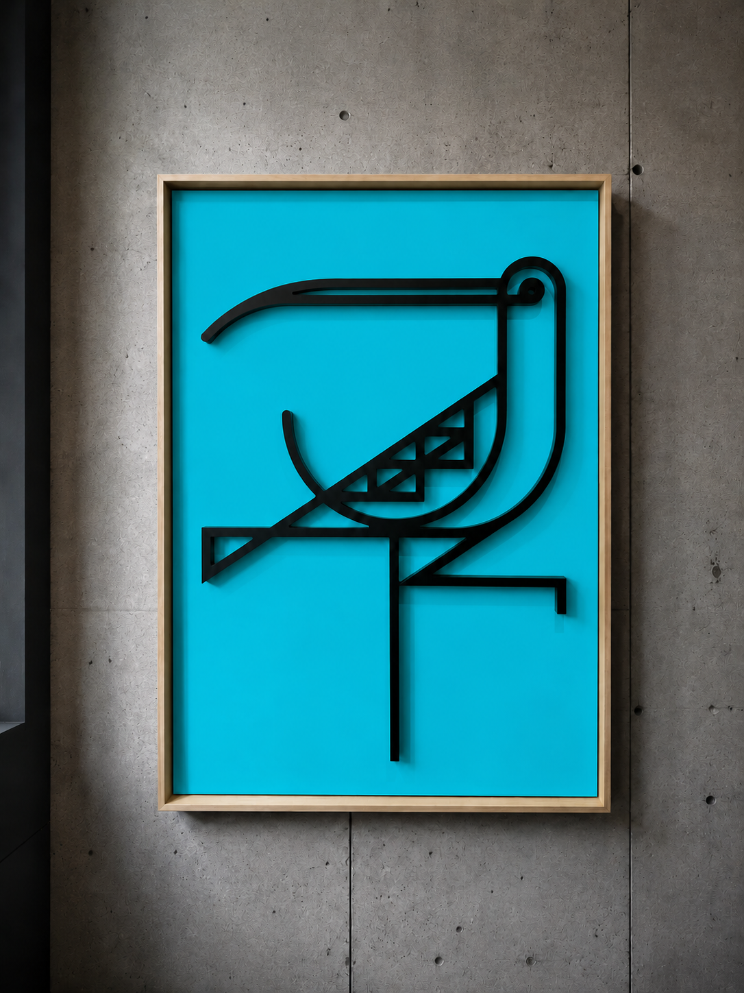 New! Curlew Blue | Wood Relief Art