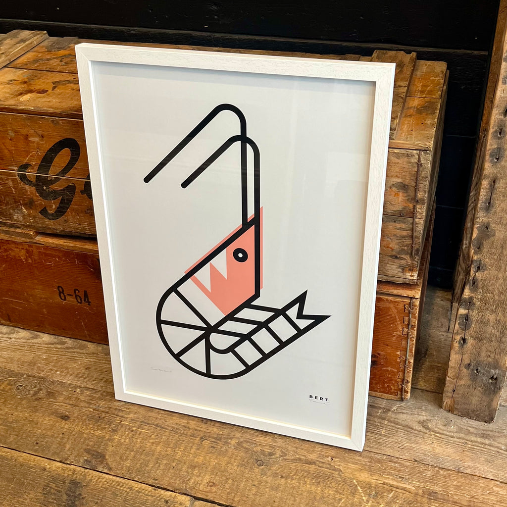 SSF24: A3 Framed Shrimp Art