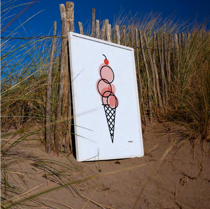 STRAWBERRY ICE CREAM | SPECIAL EDITION WALL ART