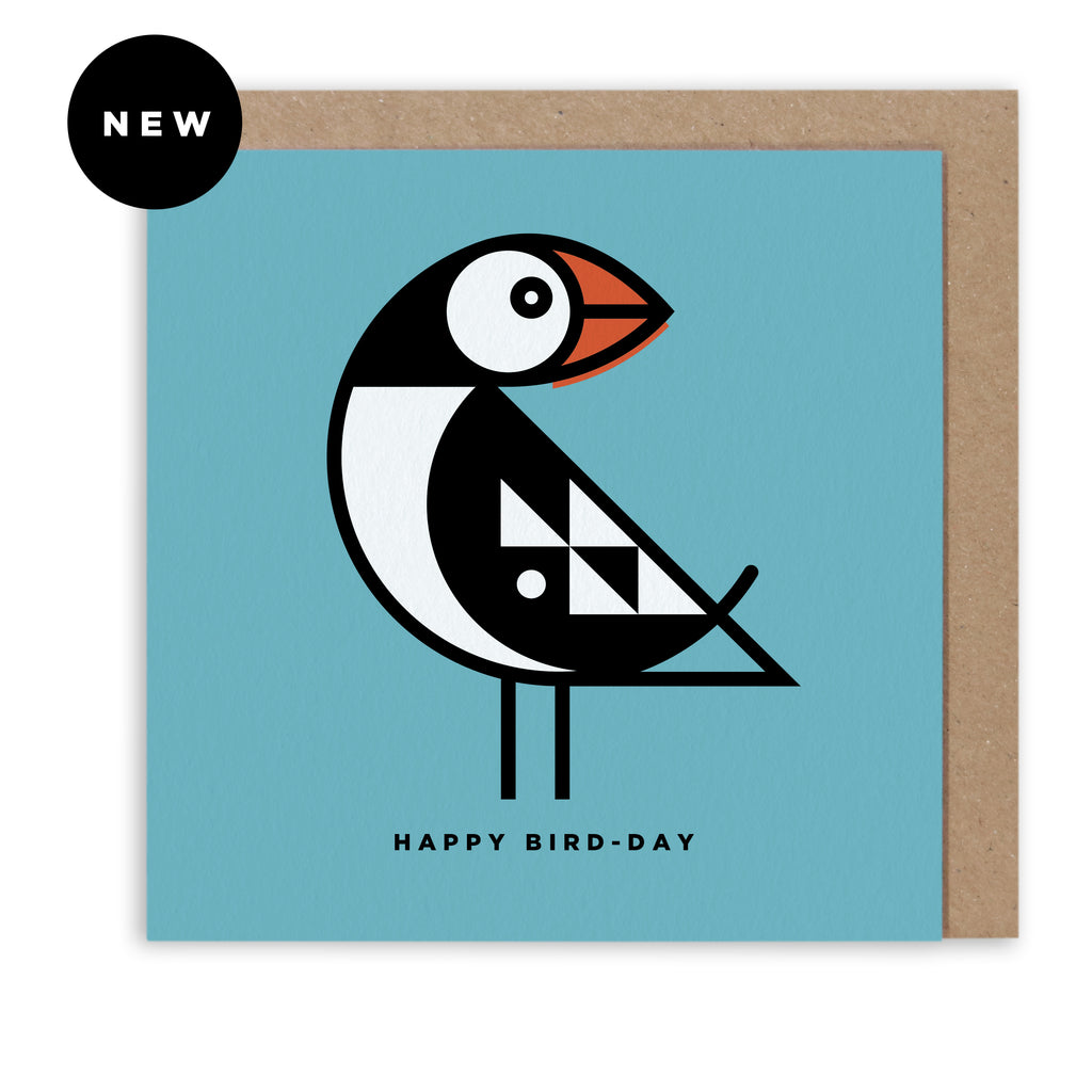 BERT & BUOY GREETING CARD PETITE PUFFIN HAPPY BIRD-DAY