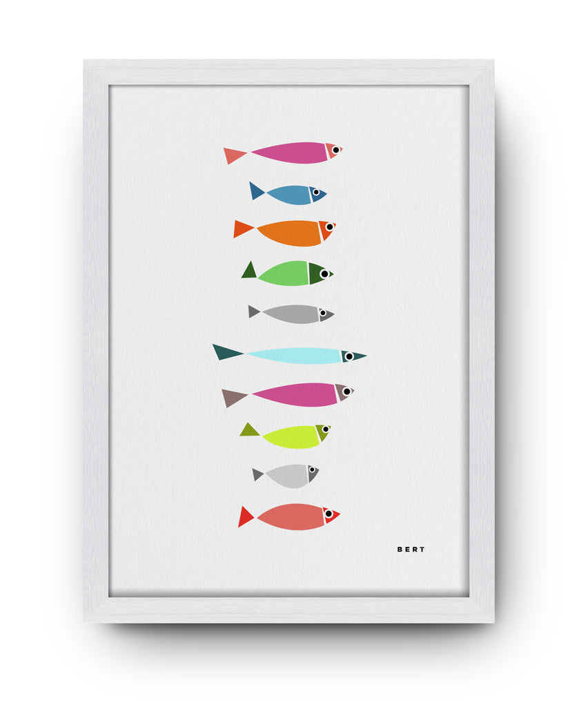 BERT & BUOY WALL ART | COLOURFUL FISHY LINE-UP
