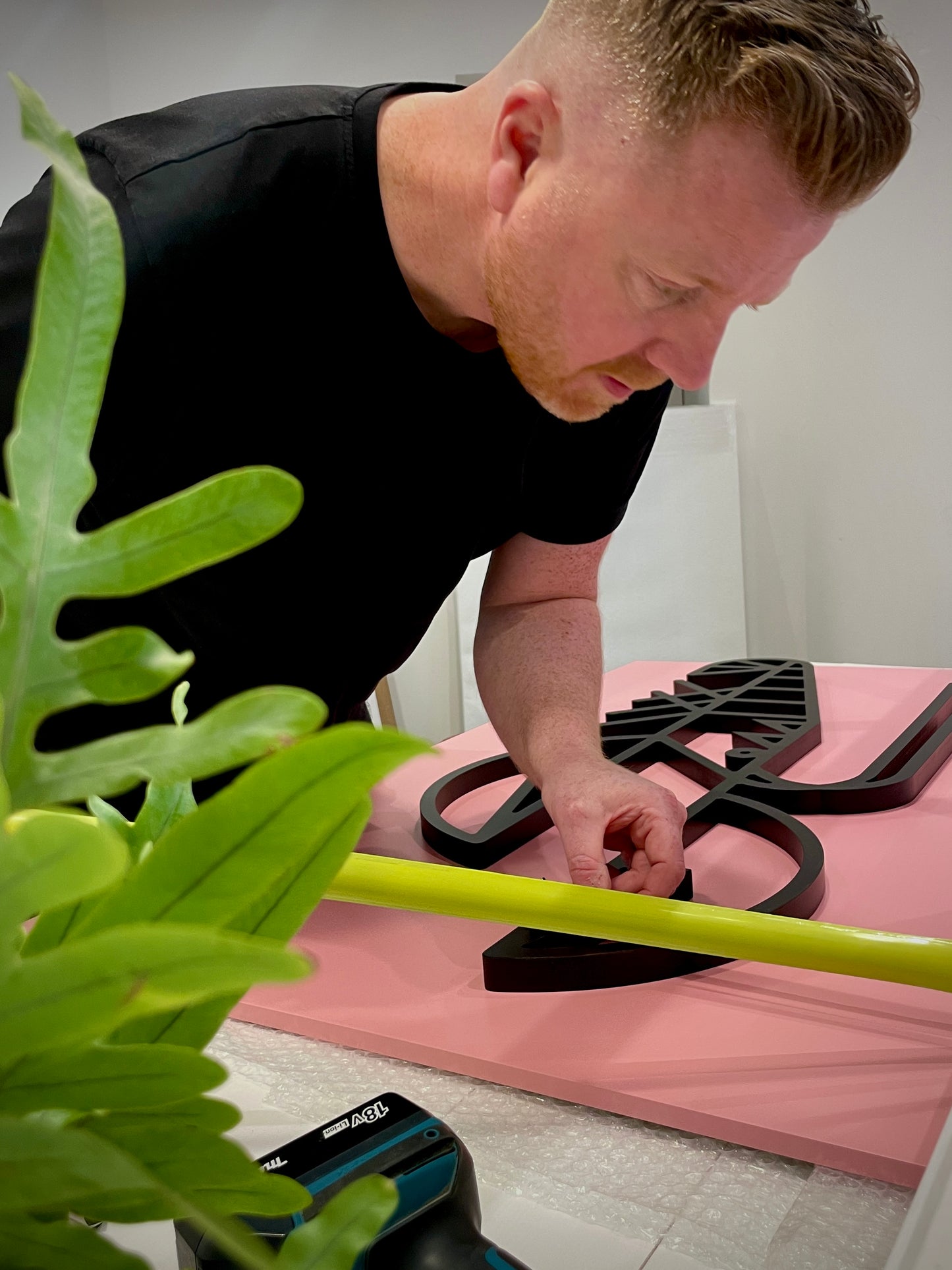 New! Lobster Landscape Pink | Wood Relief Art