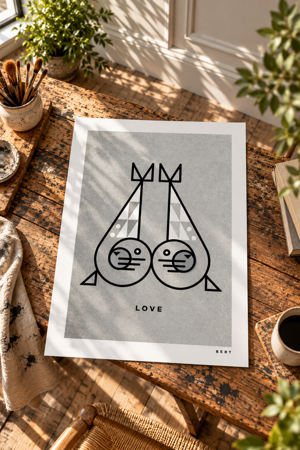 Seals Silver Art Print