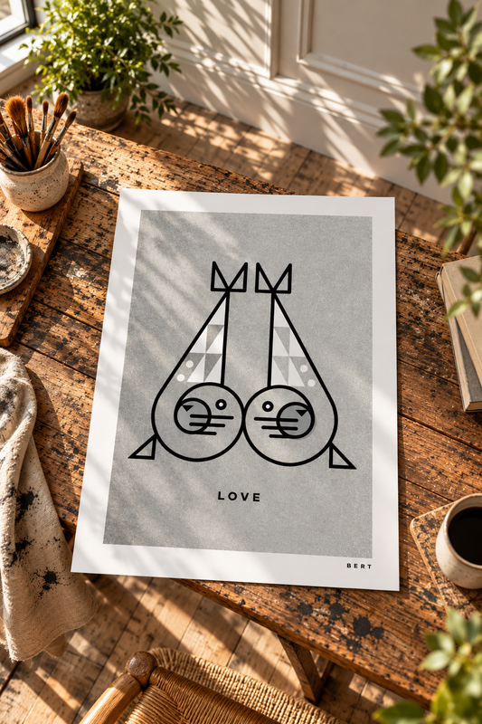 Seals Silver Art Print