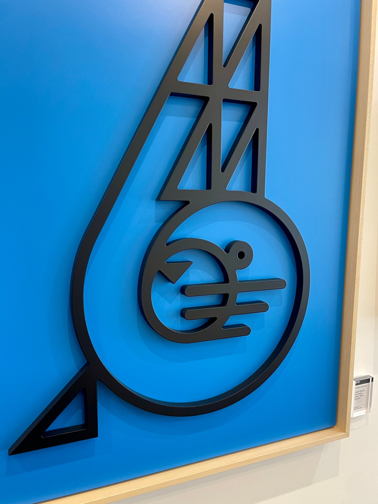 New! Seal Blue | Wood Relief Art