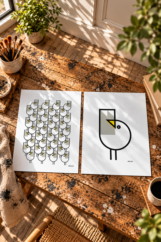 Pair of Gull Art Prints