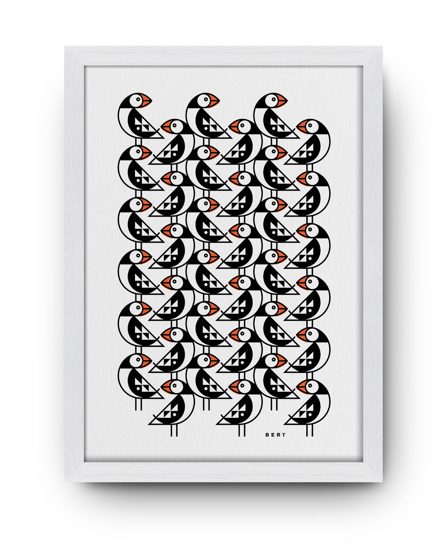 PETITE PUFFIN PATTERN  | OPEN EDITION WALL ART