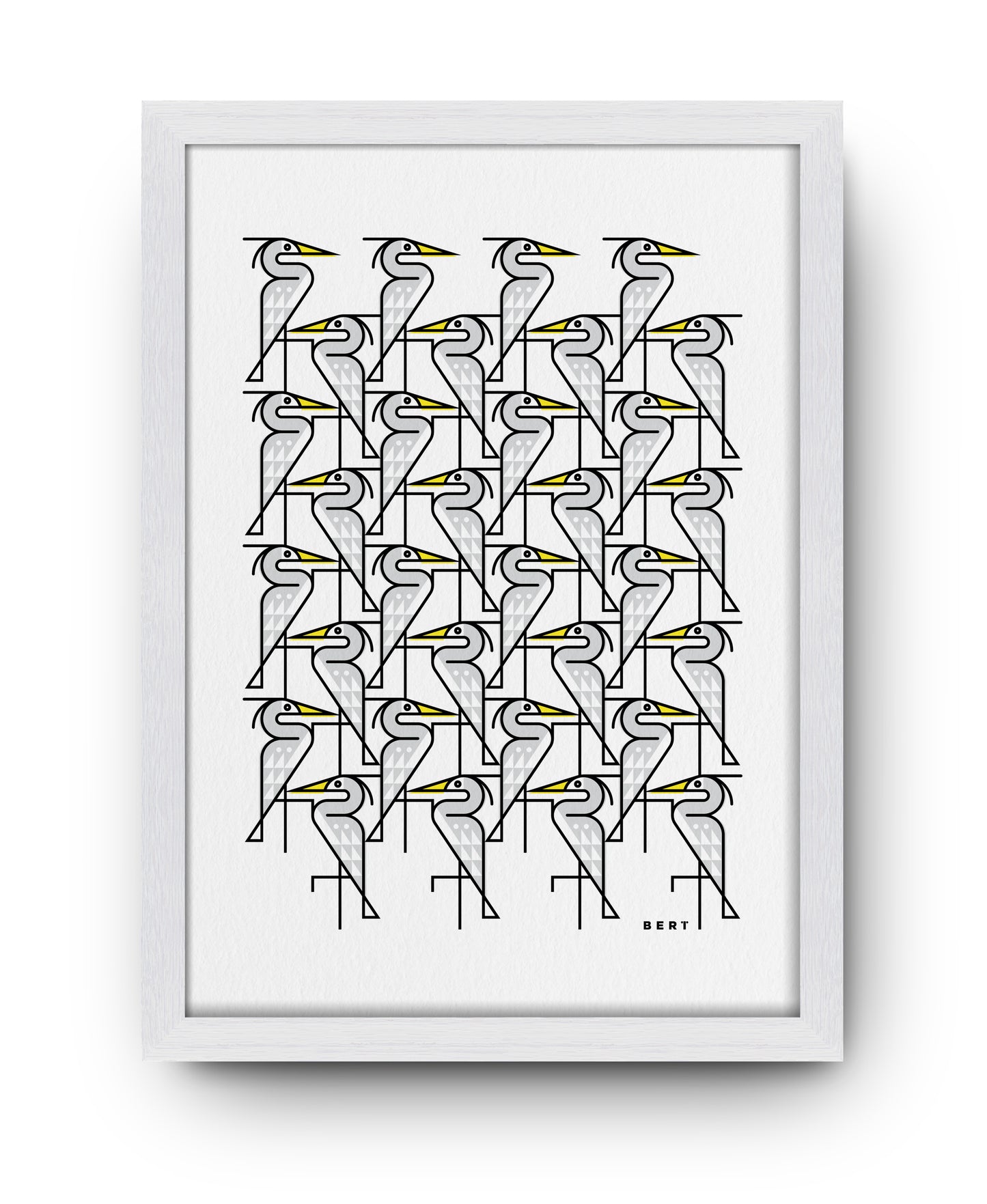 HANDSOME HERON PATTERN | LIMITED EDITION WALL ART