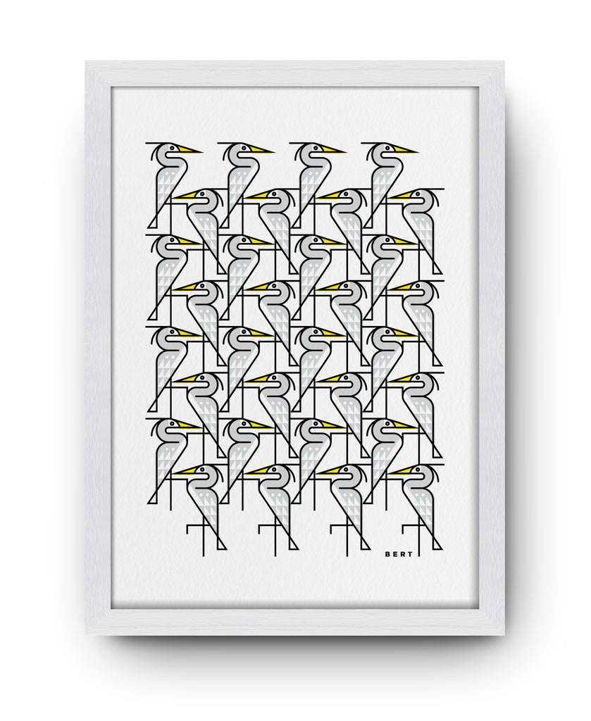 *NEW BERT & BUOY WALL ART | HANDSOME HERON PATTERN *LIMITED EDITION*