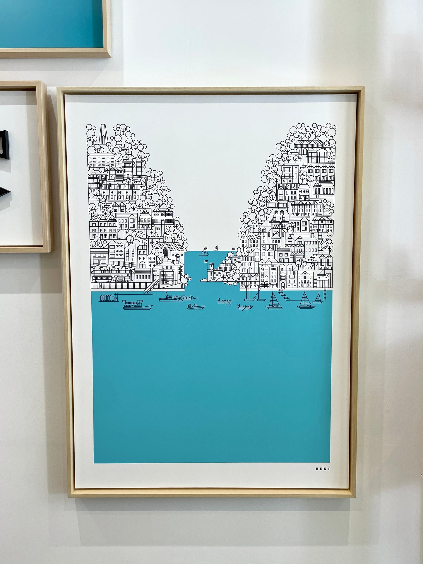 New! Dartmouth to Kingswear | Large Framed Canvas