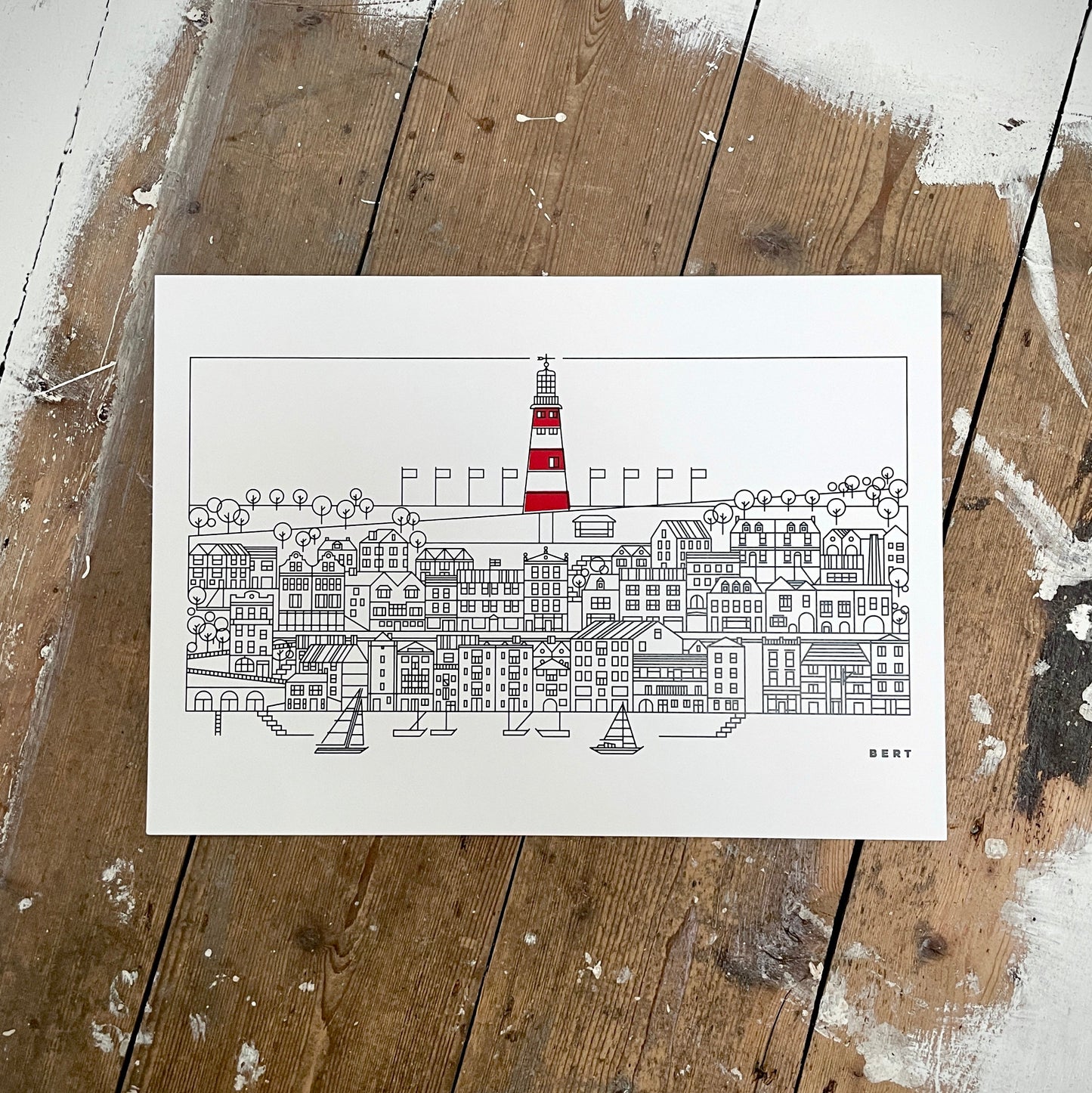 Studio Outlet - Medium Format A3 Love Plymouth - Signed Screen Print