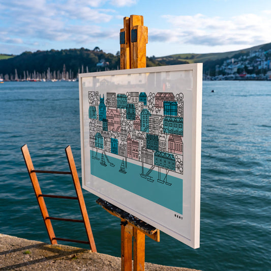 DARTMOUTH HOUSES LANDSCAPE  | OPEN EDITION WALL ART