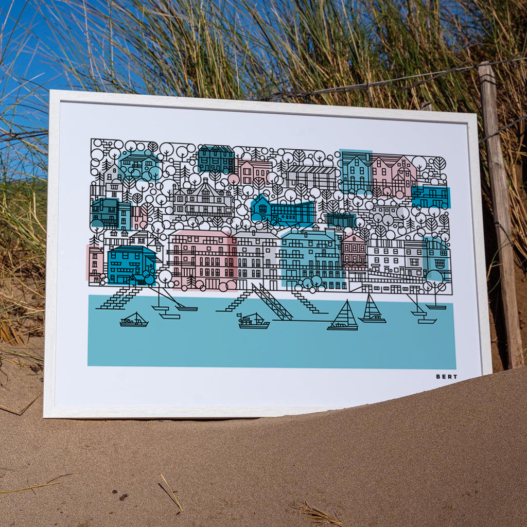 Studio Archive Sale - A1 & A2 Salcombe Houses Screen Print