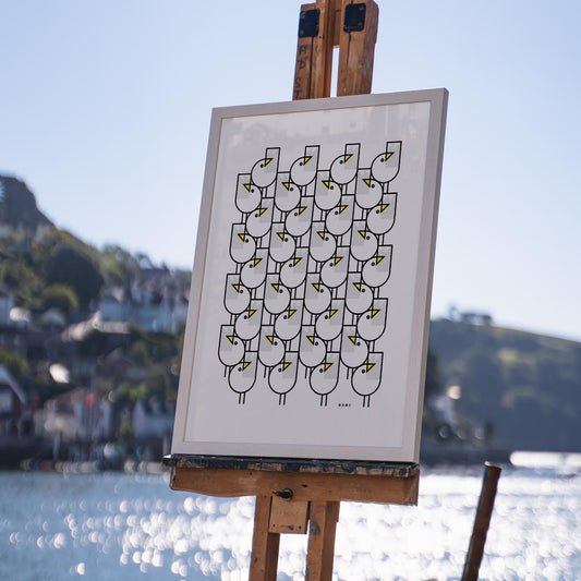 GREAT GULLS PATTERN  | OPEN EDITION WALL ART