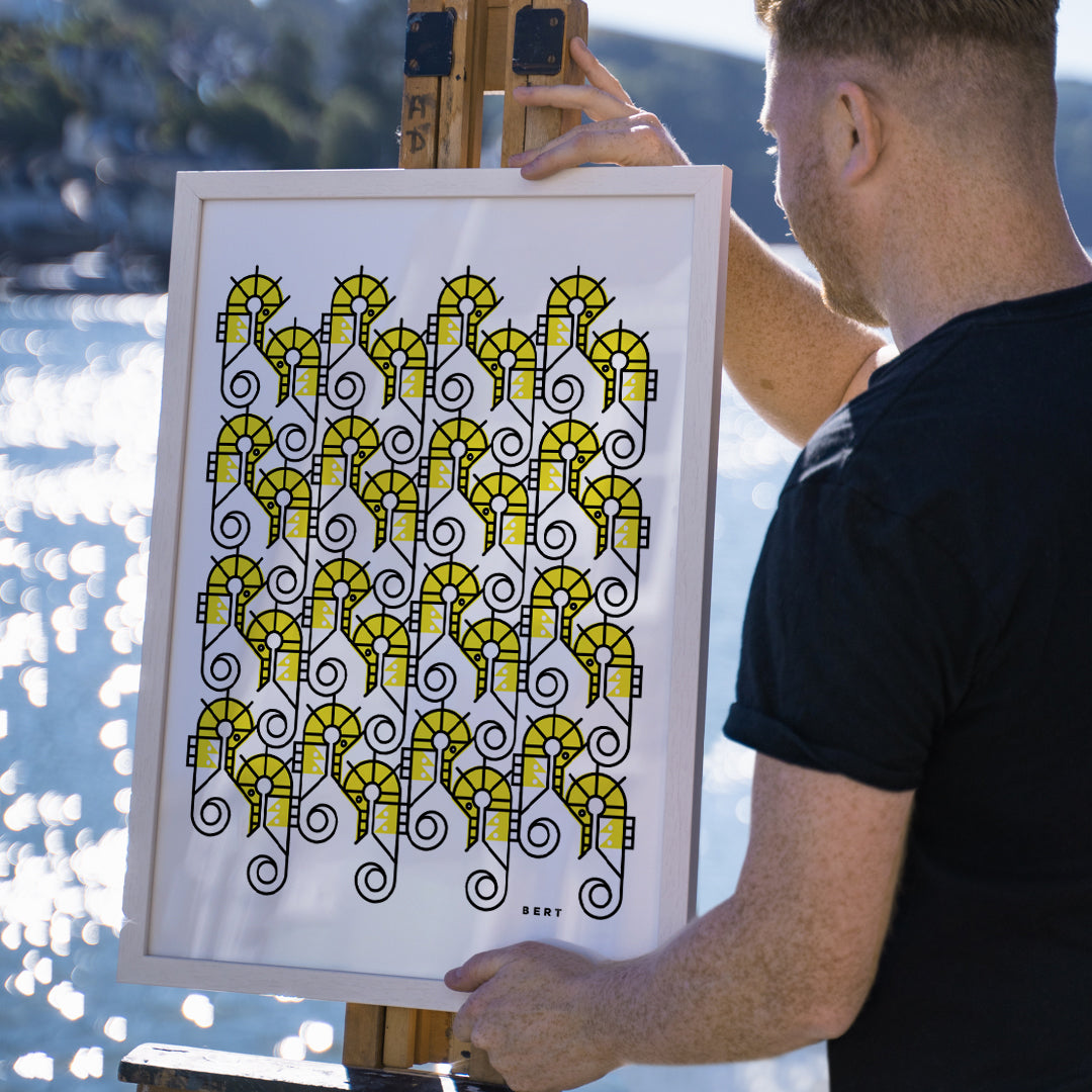 SOUTHERN SEAHORSE PATTERN | OPEN EDITION WALL ART