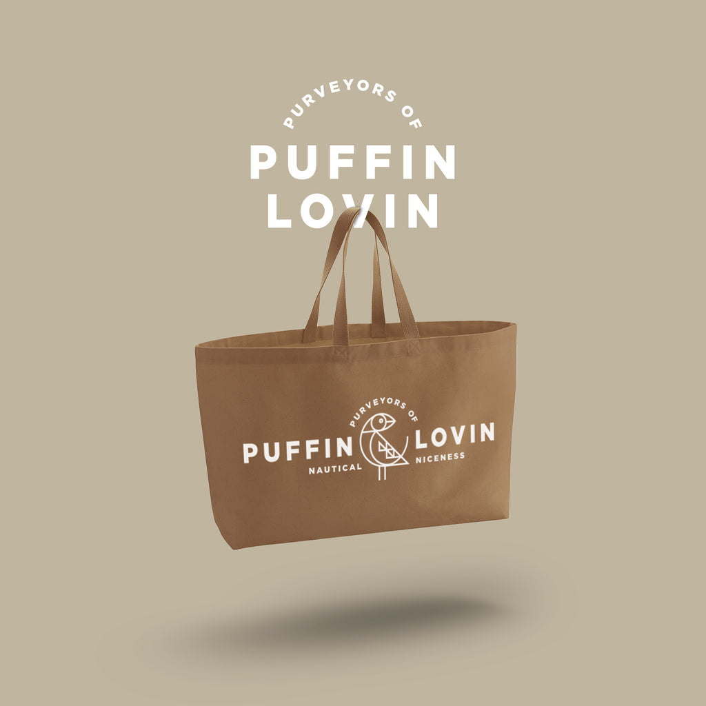 New! Purveyors of Puffin Lovin | Big Canvas Bag