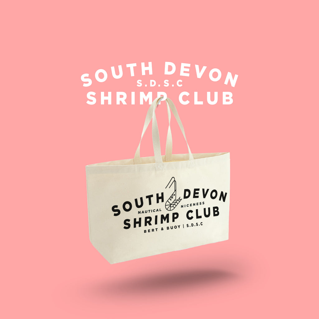 New! South Devon Shrimp Club | Big Canvas Bag