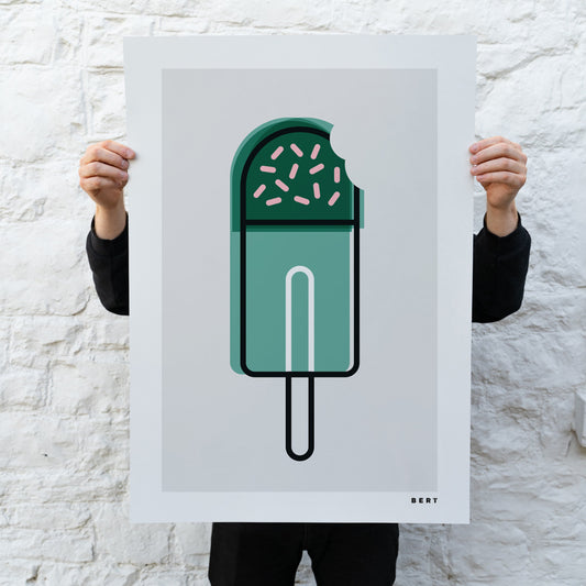 FAB ICE LOLLY GREEN | SPECIAL EDITION WALL ART *PERSONALISATION AVAILABLE*