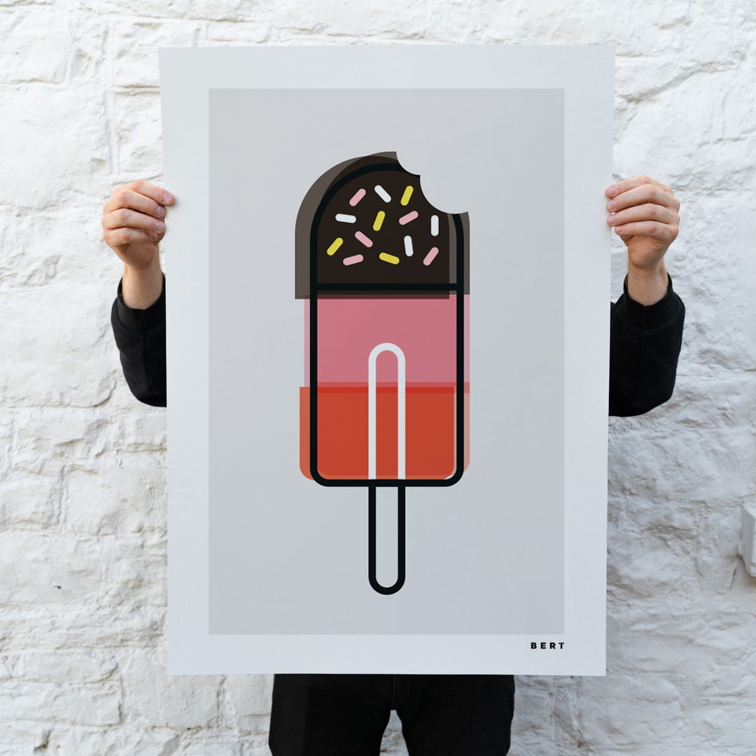 FAB ICE LOLLY PINK | SPECIAL EDITION WALL ART *PERSONALISATION AVAILABLE*