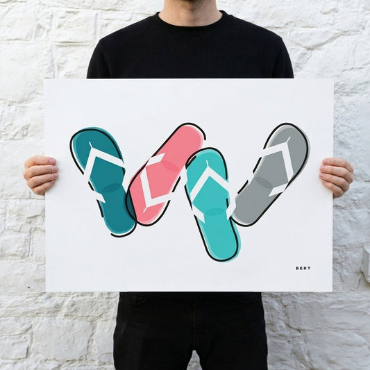 FLIP FLOP LINE-UP | SPECIAL EDITION WALL ART *PERSONALISATION AVAILABLE*
