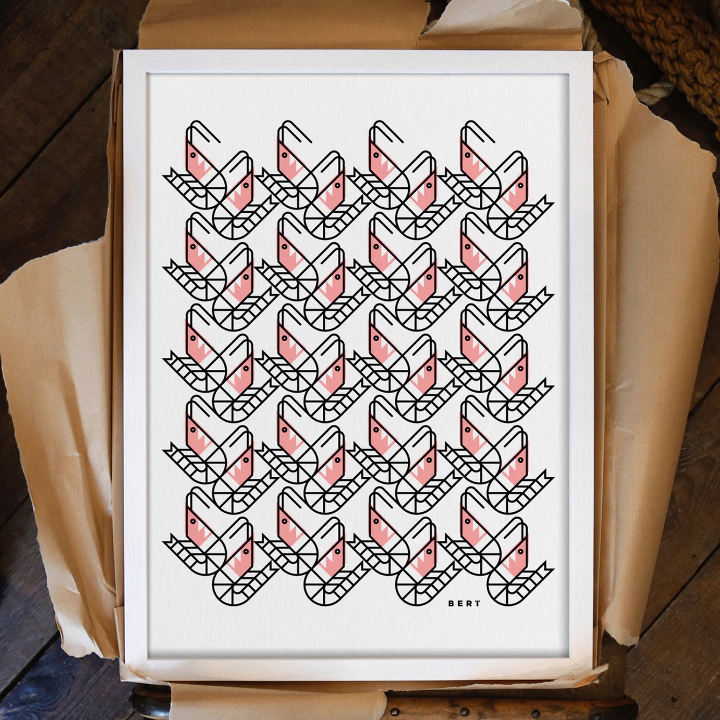 So Shrimp Pattern  | OPEN EDITION WALL ART