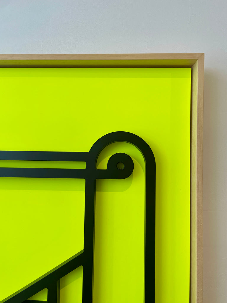 New! Curlew Neon | Large Wood Relief