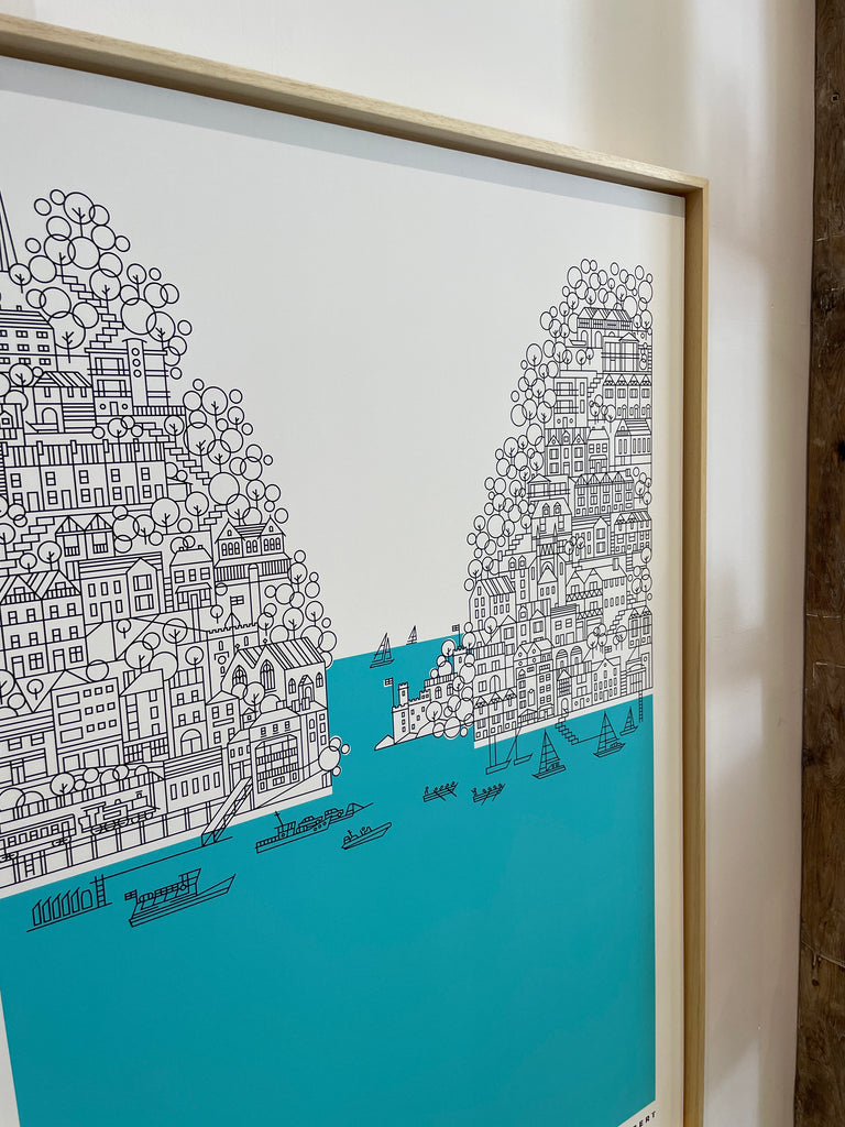 New! Dartmouth to Kingswear | Large Framed Canvas
