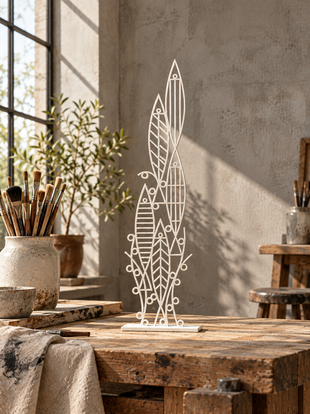 Fine Fish White Sculpture