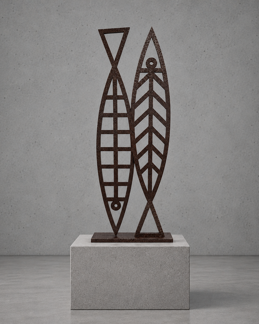 Fine Fish Large Sculpture - Hammered Copper Metalwork - Limited Edition
