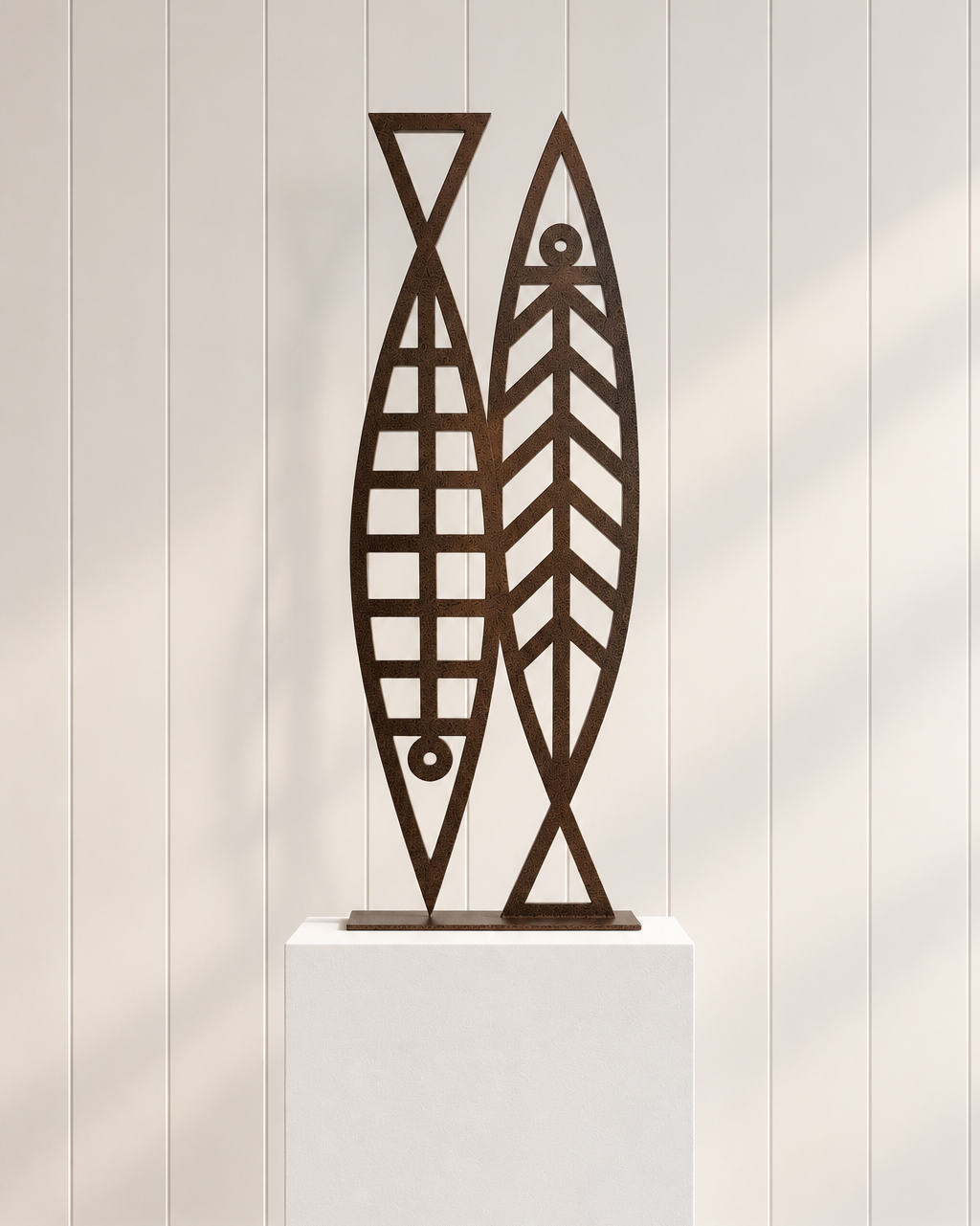 Fine Fish Large Sculpture - Hammered Copper Metalwork - Limited Edition