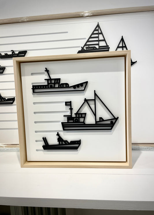 New! Set Sail - Part 2 | 3 Boat Wood Relief