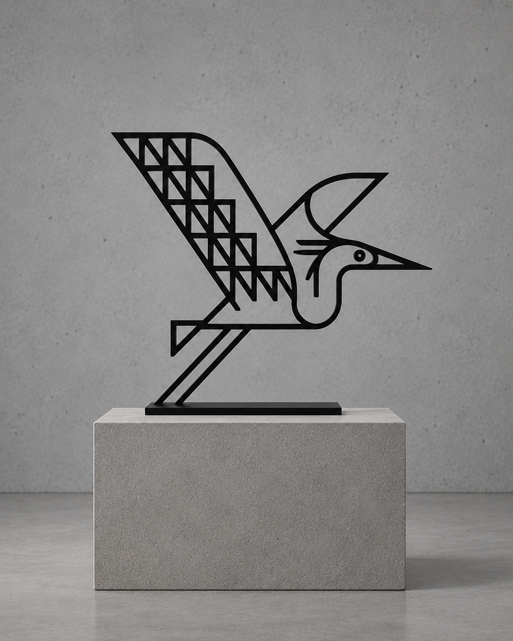 Heron Large Sculpture - Black Metalwork - Limited Edition