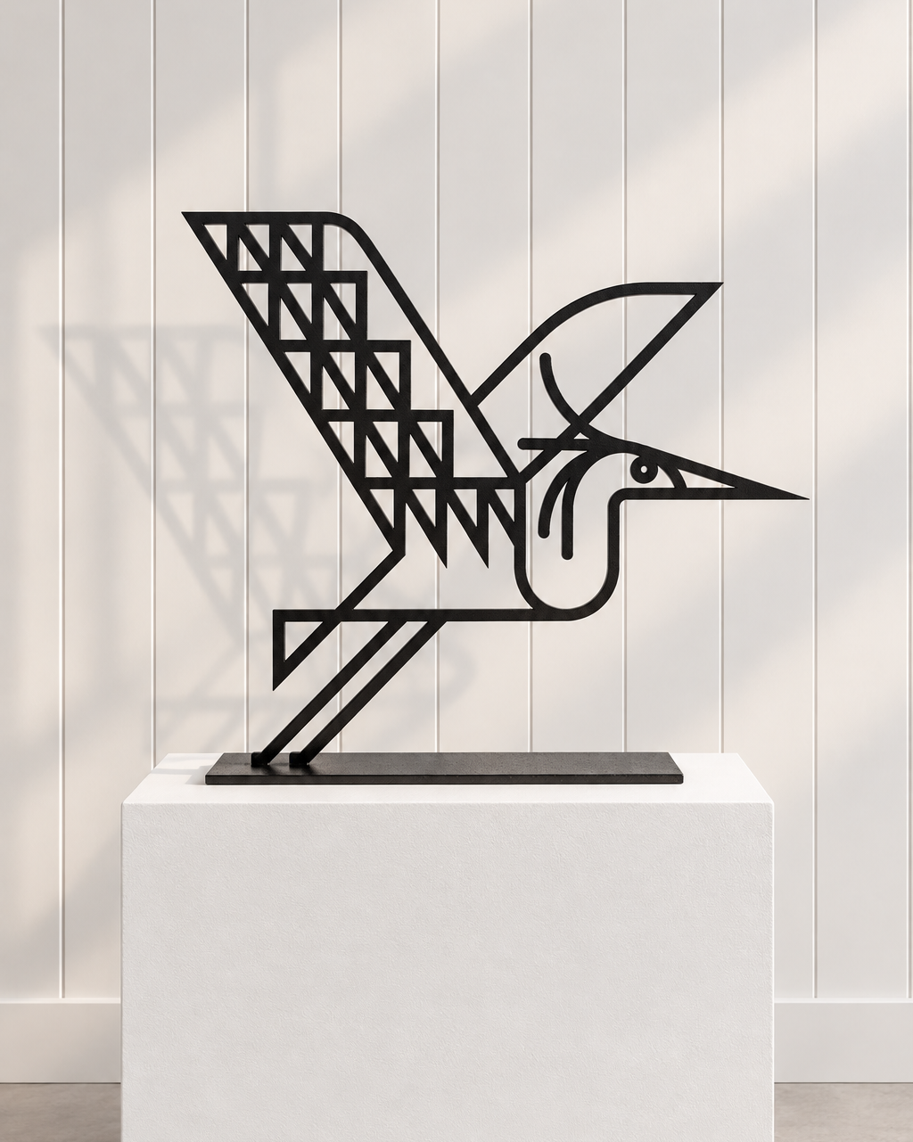 Heron Large Sculpture - Black Metalwork - Limited Edition