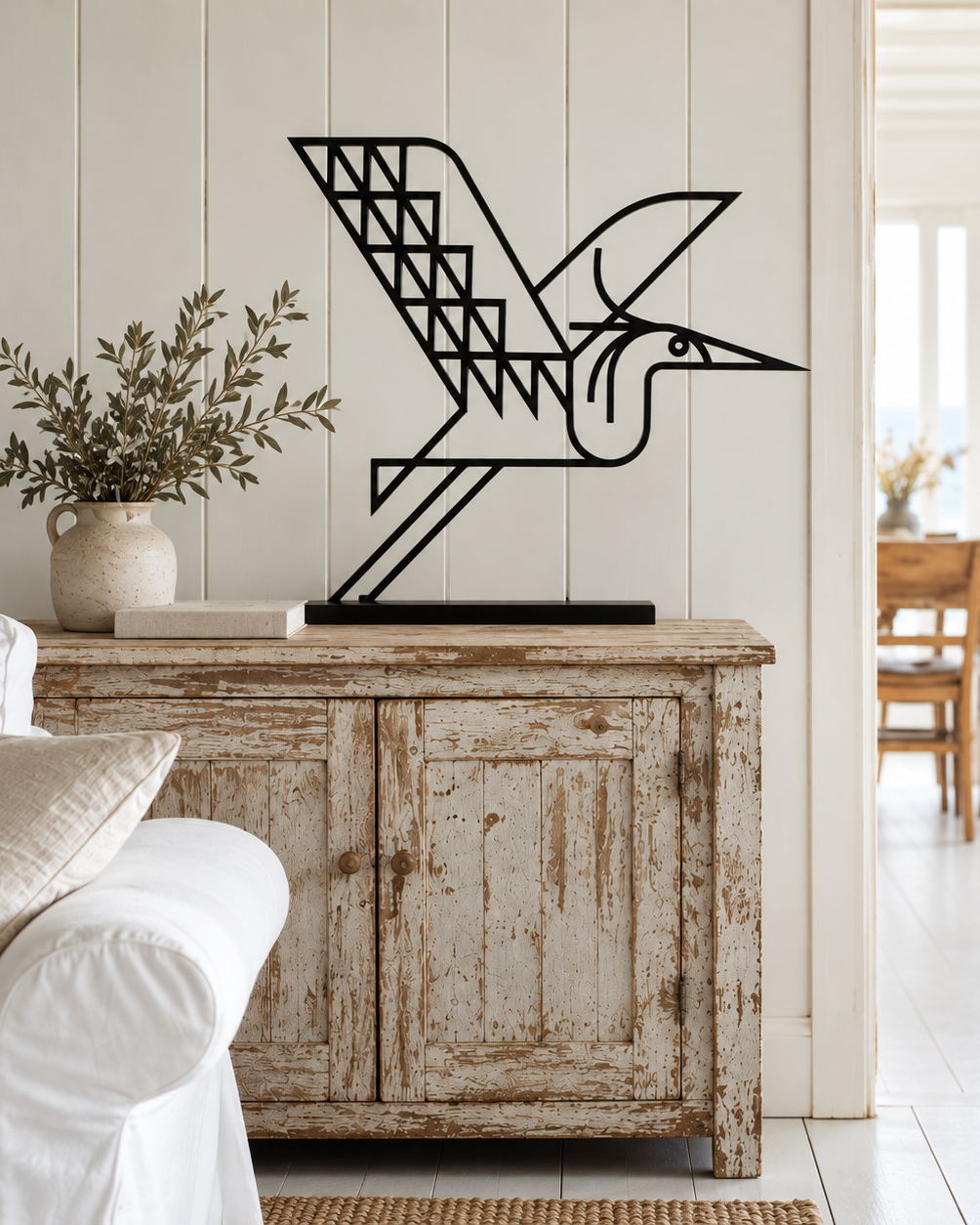 Heron Large Sculpture - Black Metalwork - Limited Edition