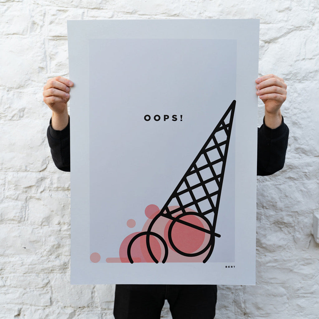 Studio Archive Sale - A1 Ice Cream Oops! Screen Print