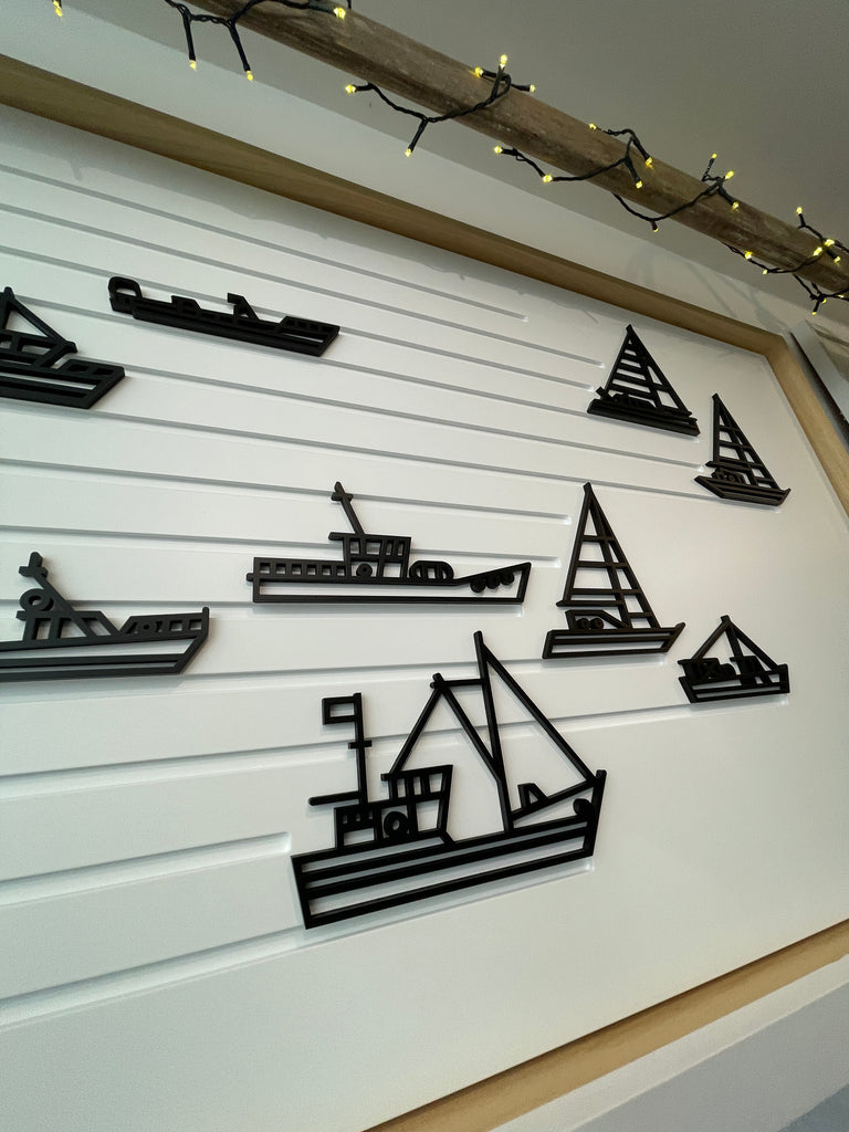 New! Set Sail | Large Wood Relief Art