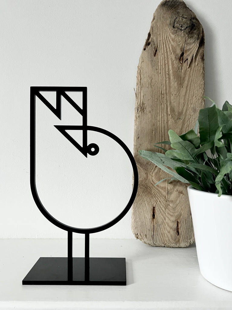 Bert Fowler | Great Gull Line Art Metal Sculpture