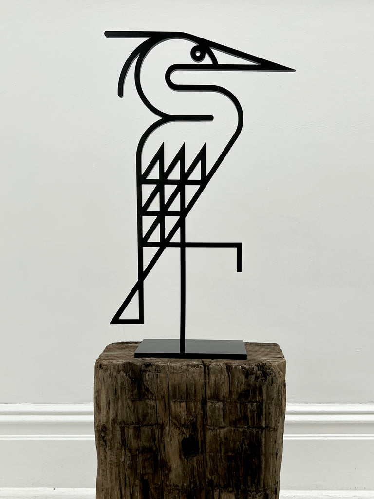 Bert Fowler | Handsome Heron Line Art Metal Sculpture