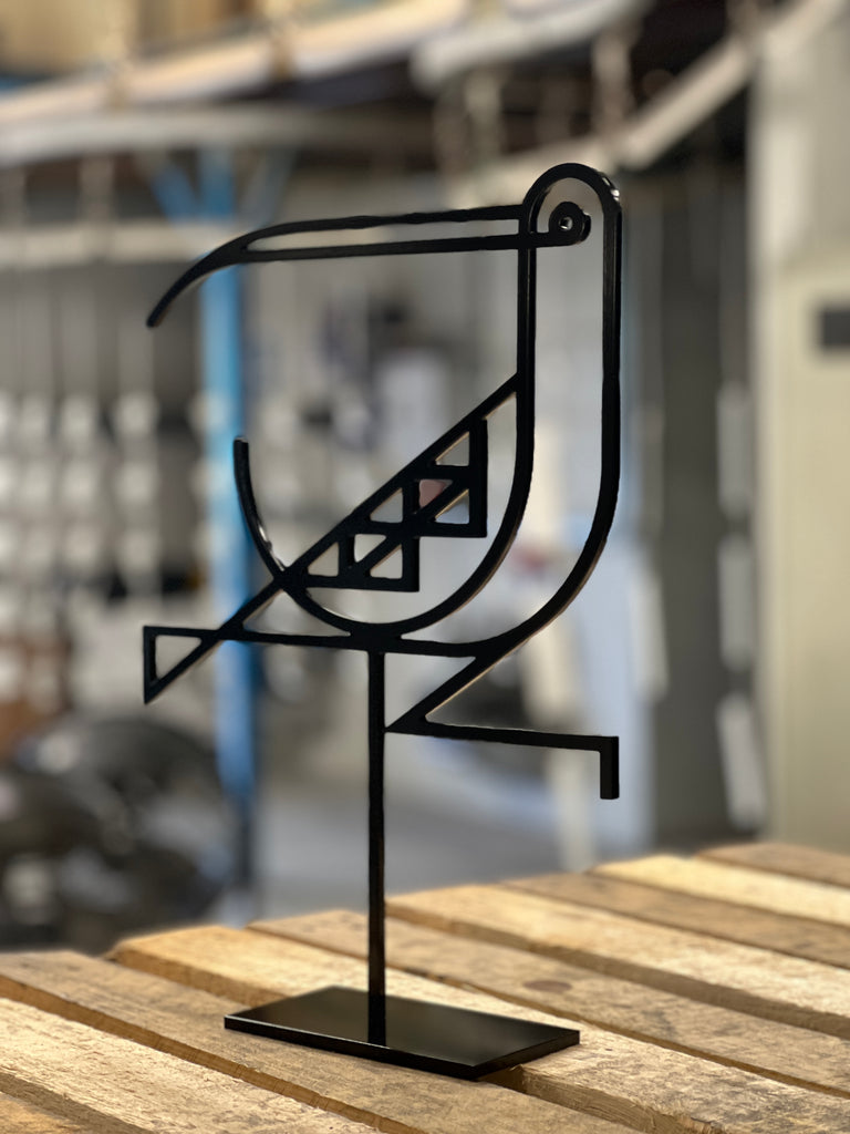 Pre-Order *** Bert Fowler | Calling Curlew Line Art Metal Sculpture