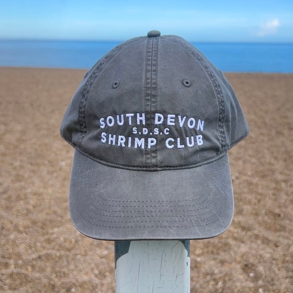 New! South Devon Shrimp Club | Grey Cotton & Embroidered Cap