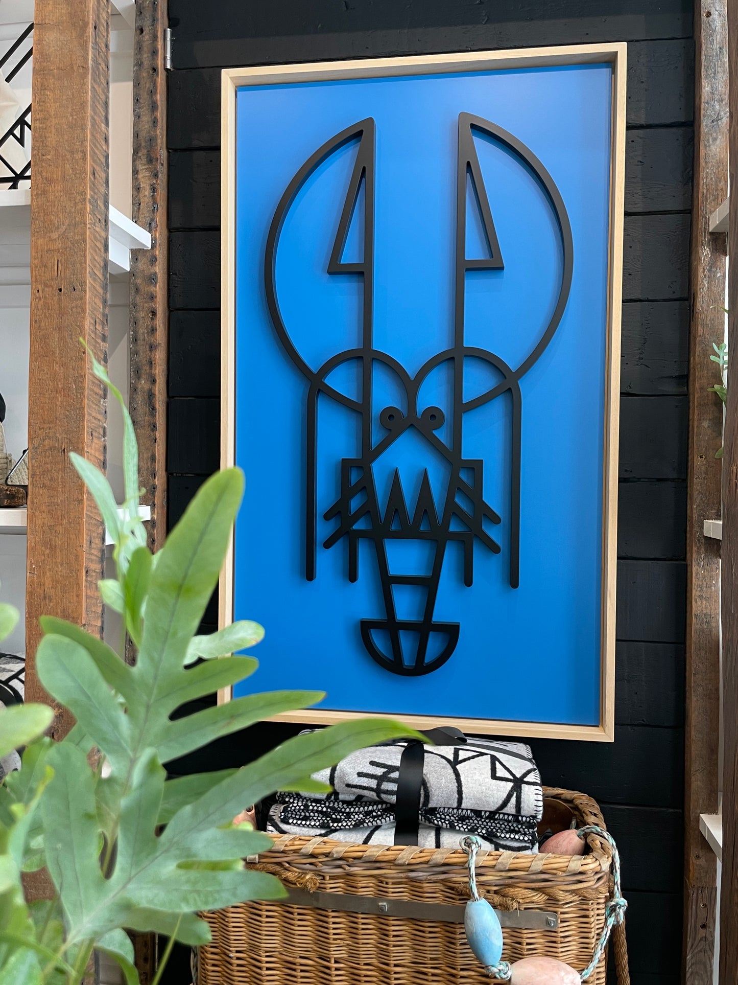 New! Lush Lobster Blue | Wood Relief Art