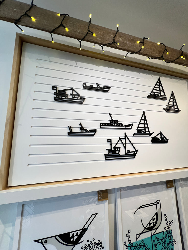 New! Set Sail | Large Wood Relief Art