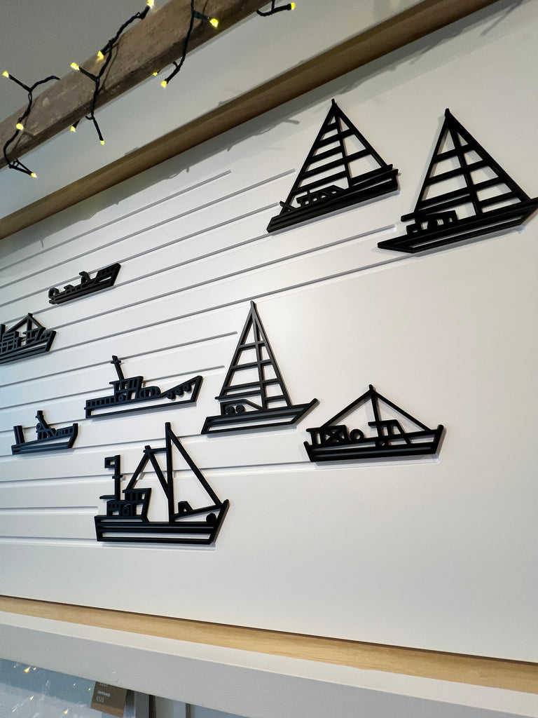 New! Set Sail | Large Wood Relief Art