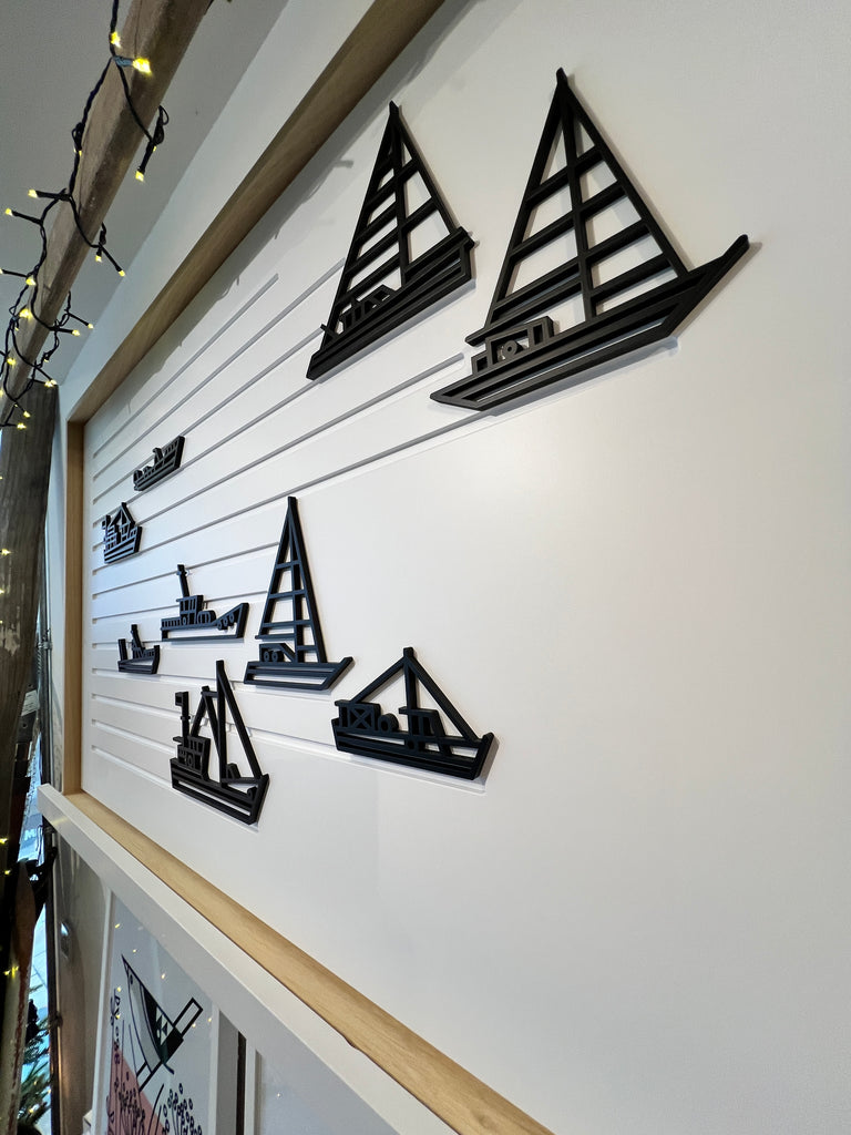 New! Set Sail | Large Wood Relief Art