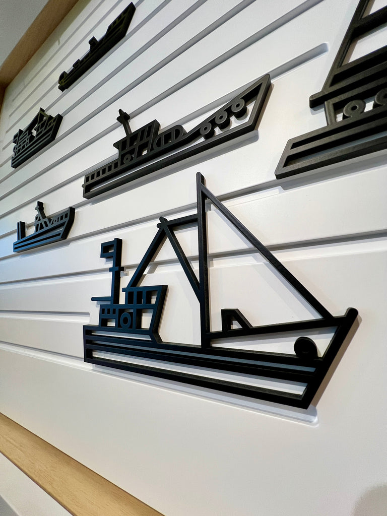 New! Set Sail | Large Wood Relief Art