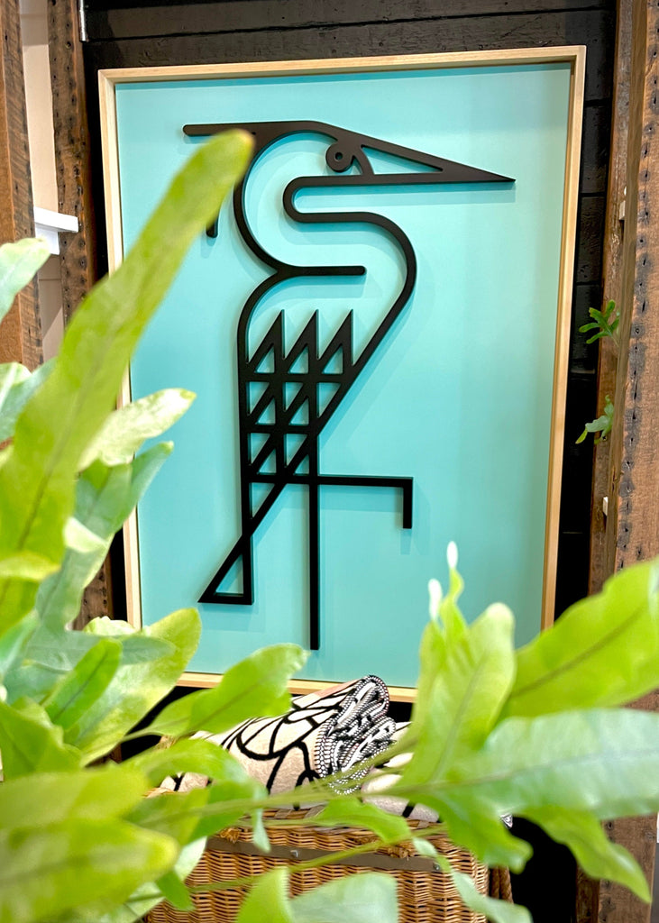 New! Handsome Heron | Medium Wood Relief