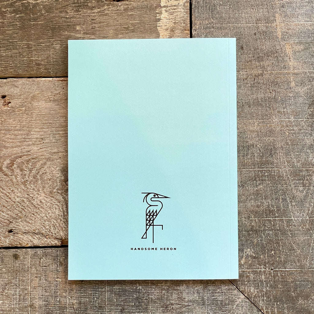 Bert Fowler Heron Notebook | A5 100 Plain Pages