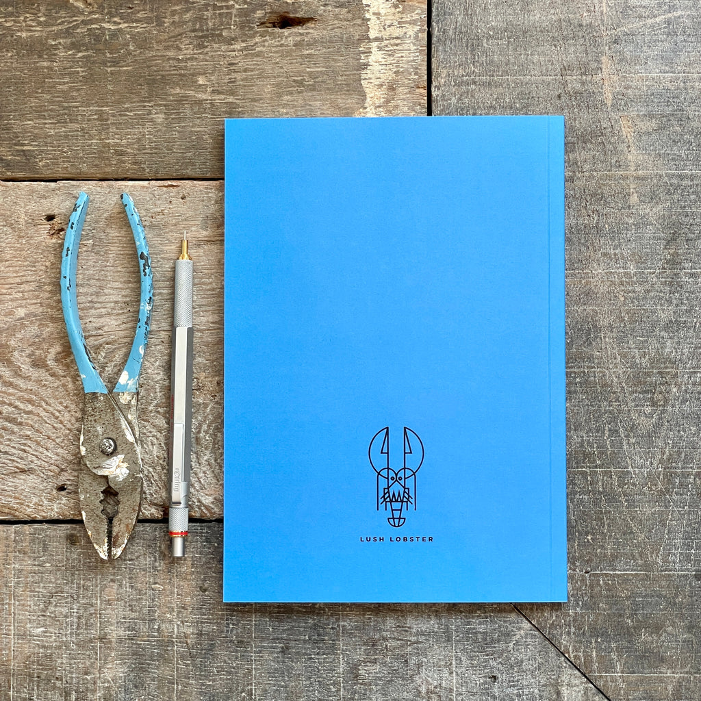 Bert Fowler Lobster Notebook | A5 100 Plain Pages